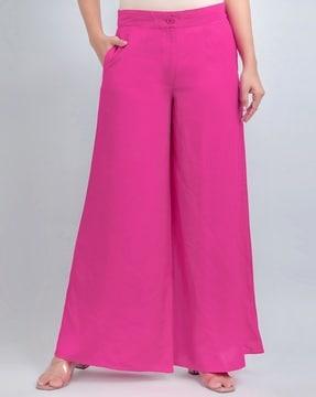 women flared culottes with insert pockets