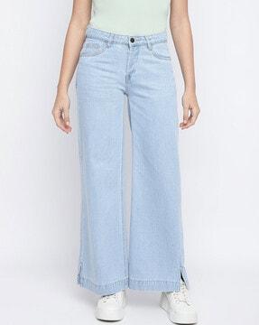 women flared jeans with 5 pocket styling