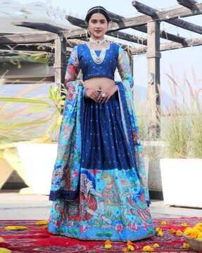 women flared lehenga choli set with dupatta