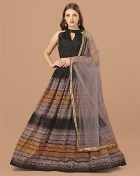 women flared lehenga choli set with dupatta