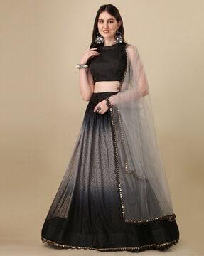 women flared lehenga choli set with dupatta