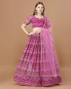 women flared lehenga choli set with dupatta