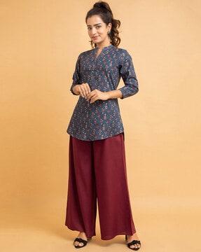 women flared palazzos with insert pockets