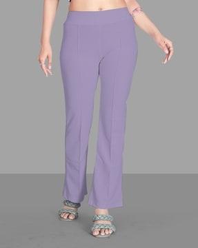 women flared pants with elasticated waist
