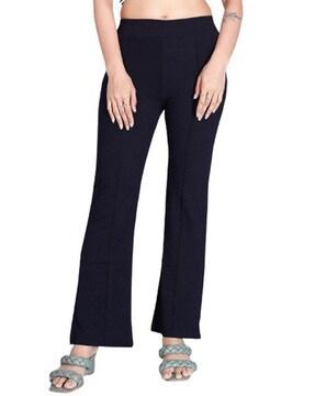 women flared pants with elasticated waist