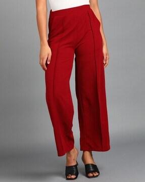 women flared pants with elasticated waistband