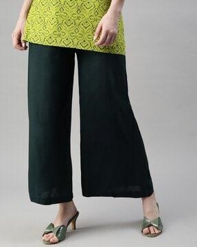 women flared pants with insert pocket