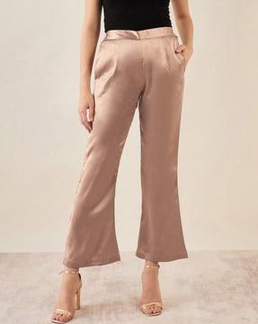 women flared pants with insert pockets