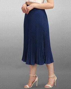 women flared skirt with elastic waist