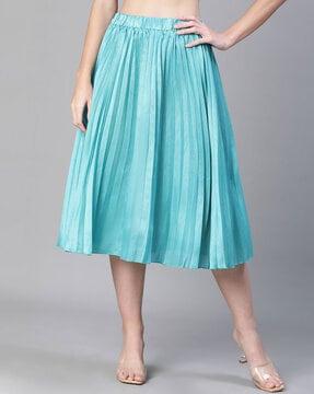 women flared skirt with elasticated waist