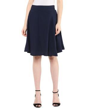 women flared skirt with elasticated waist