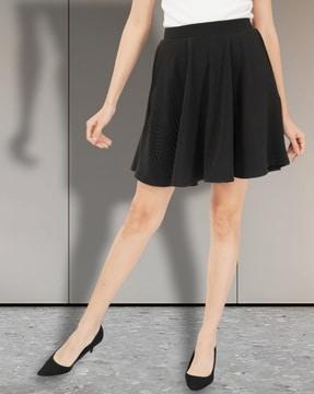 women flared skirt with elasticated waist