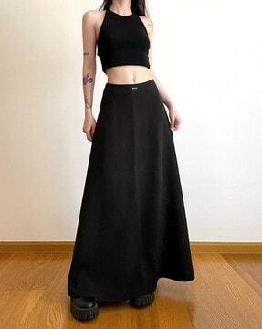 women flared skirt with elasticated waist