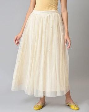 women flared skirt with elasticated waist