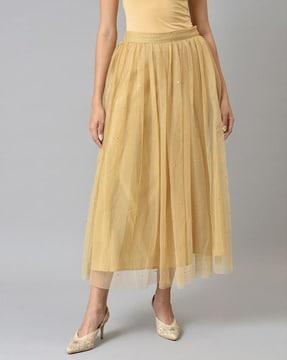 women flared skirt with elasticated waist