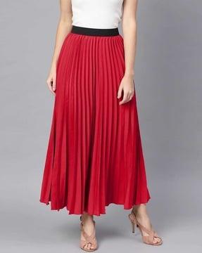 women flared skirt with elasticated waist