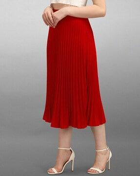 women flared skirt with elasticated waistband