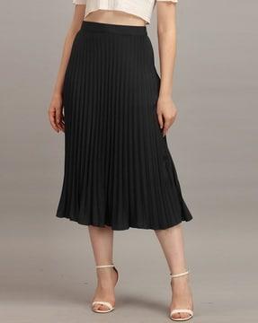 women flared skirt with semi-elasticated waist