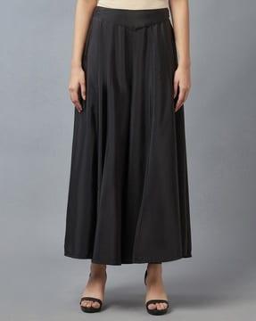 women flared skirt with semi-elasticated waist