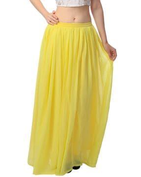 women flared skirt with semi-elasticated waistband