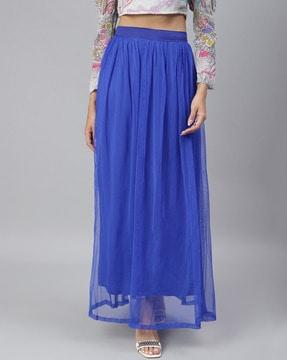 women flared skirt with semi-elasticated waistband