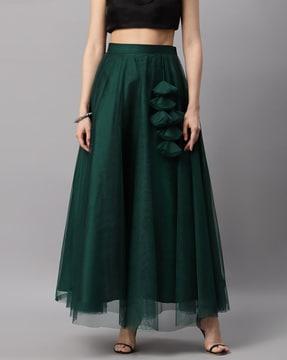 women flared skirt with tassels