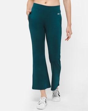 women flared track pants with insert pocket