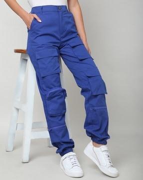 women flat-front regular fit cargo joggers