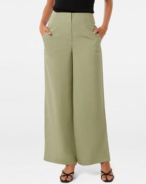 women flat-front relaxed fit culottes