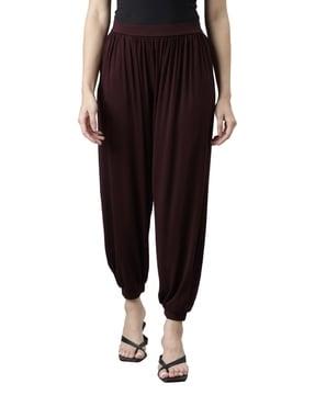 women flat-front relaxed fit pants