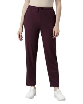 women flat-front relaxed fit pants