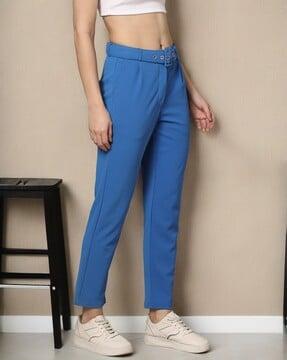 women flat-front trousers