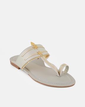 women flat sandals with open toe ring