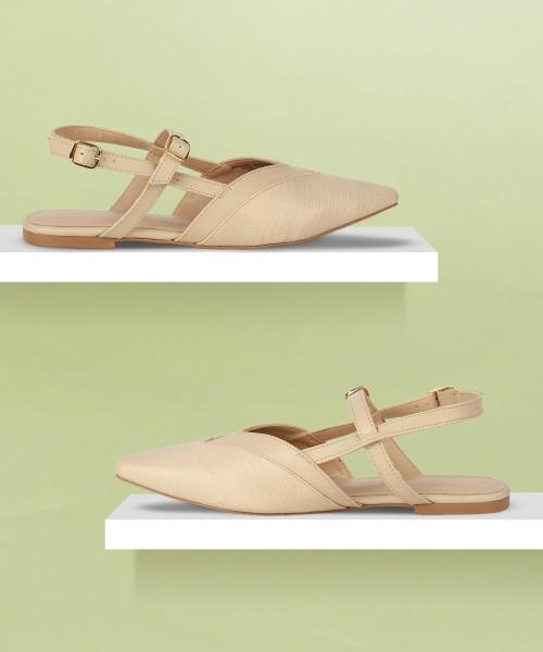 women flats sandal  (beige , 4)