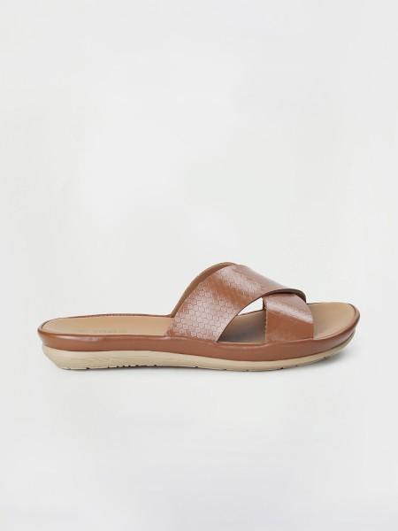 women flats sandal  (brown , 5)