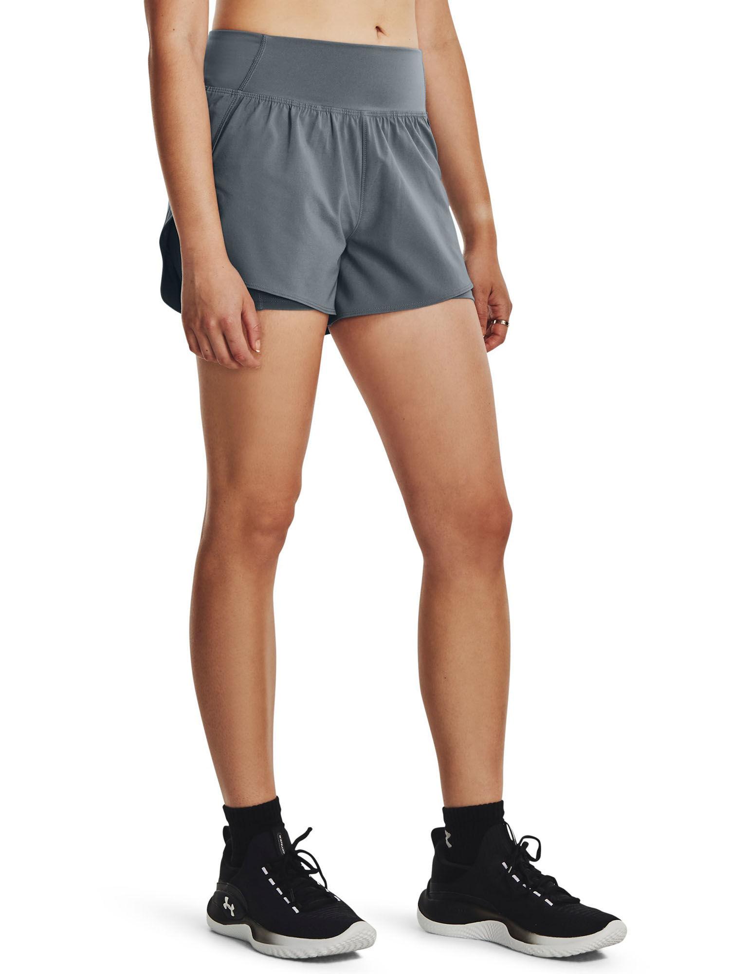 women flex woven 2 in 1 shorts - grey