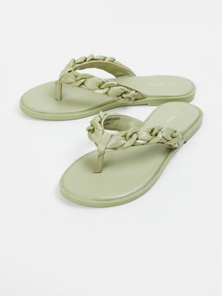 women flip flops  (green , 5)