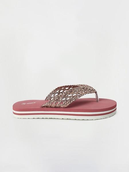 women flip flops  (pink , 4)