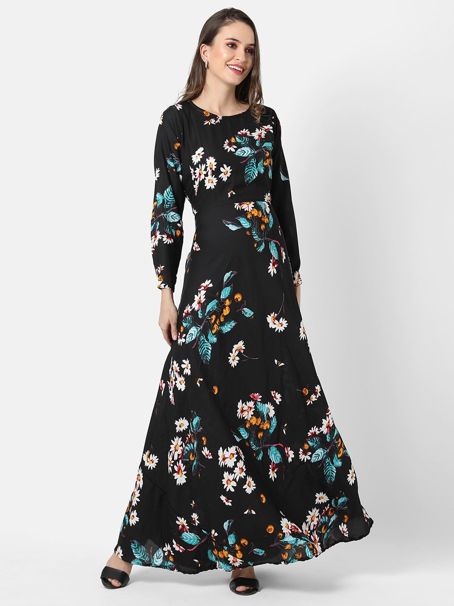 women floral design casual maxi dresses