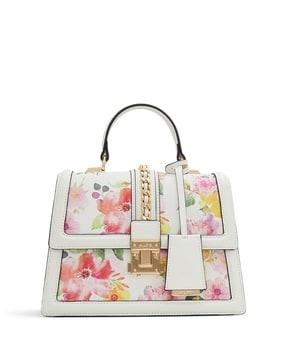 women floral handbag with detachable strap