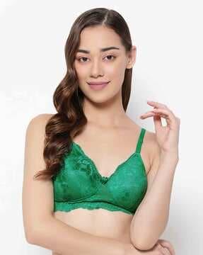 women floral lace lightly-padded t-shirt bra