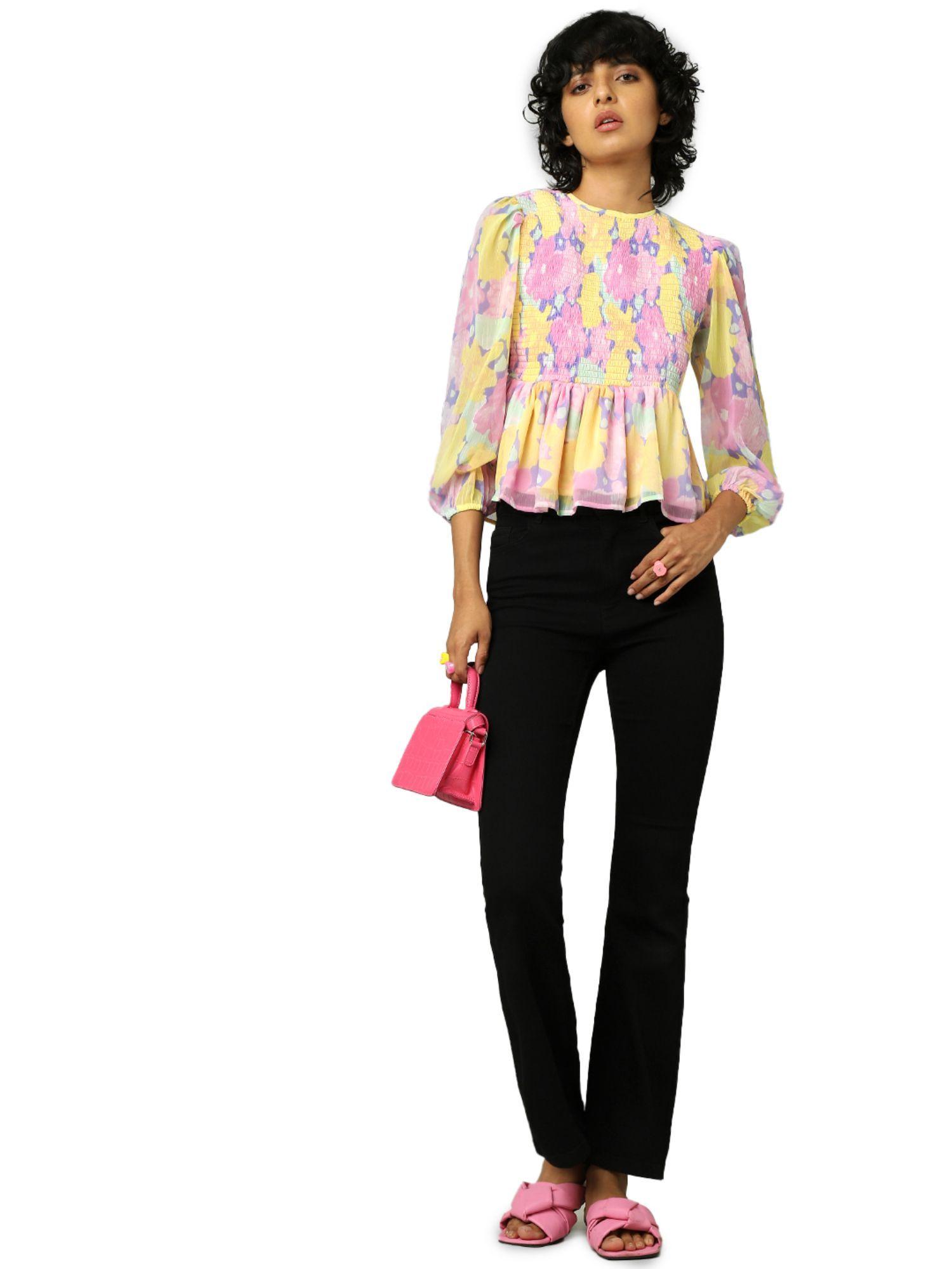 women floral multi-color top