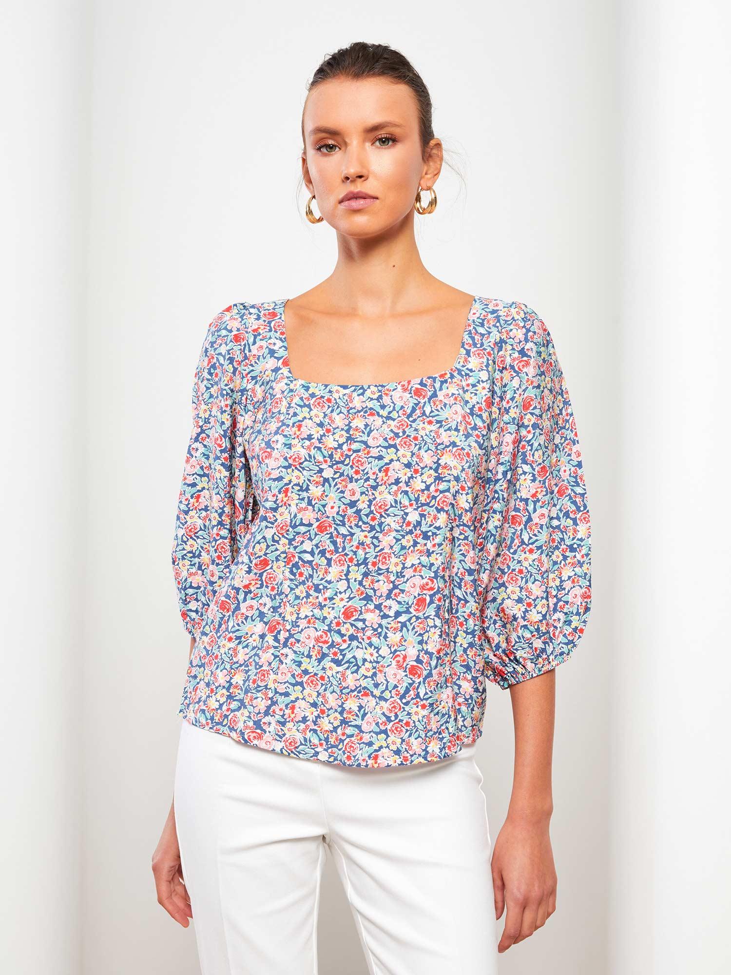 women floral multicolor top