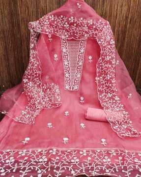 women floral pattern 3-piece unstitched dress material
