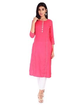 women floral pattern straight kurta set