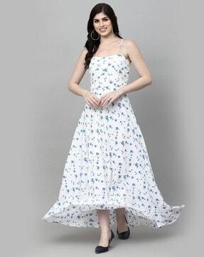 women floral print a-line dress