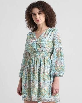 women floral print a-line dress