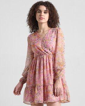 women floral print a-line dress