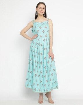 women floral print a-line dress