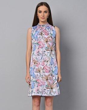 women floral print a-line dress